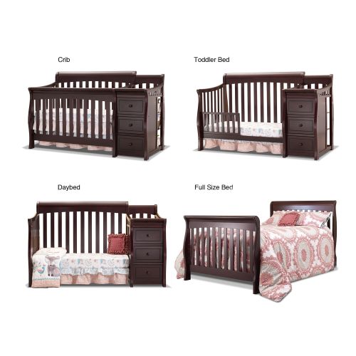  Sorelle Furniture Sorelle 228 Princeton Elite Full Size Conversion Kit Crib and Changer Only - Espresso