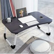 [아마존베스트]Sorfity Foldable Laptop Bed Table Lap Desk Stand, Serving Tray Dining Table with Slot, Notebook Stand Holder, Bed Tray Laptop Desk for Eating Breakfast, Working, Watching Movie on Bed/Couc