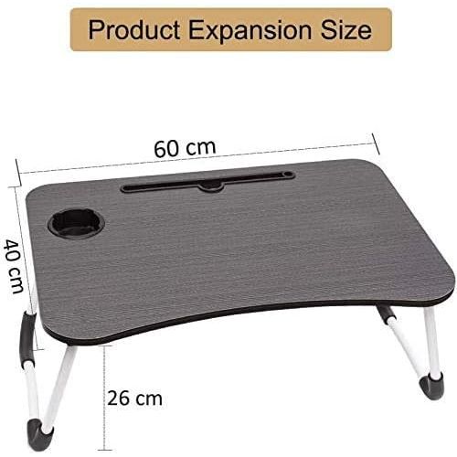  [아마존베스트]Sorfity Foldable Laptop Bed Table Lap Desk Stand, Serving Tray Dining Table with Slot, Notebook Stand Holder, Bed Tray Laptop Desk for Eating Breakfast, Working, Watching Movie on Bed/Couc