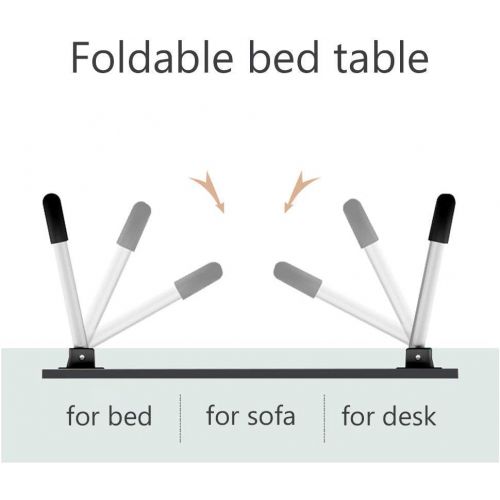  [아마존베스트]Sorfity Adjustable Laptop Bed Table Lap Desk, Portable Bed Tray Table for Couch and Sofa, Breakfast Tray Dining Table, Folding Dormitory Table Notebook Stand Reading Holder for Couch Floor