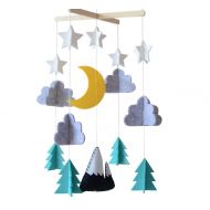 Baby Crib Mobile by Sorrel + Fern- Starry Woodland Night Nursery Decoration | Crib Mobile for Boys...