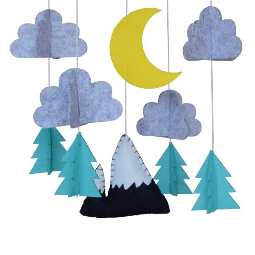  Baby Crib Mobile by Sorrel + Fern- Starry Woodland Night Nursery Decoration | Crib Mobile for Boys...