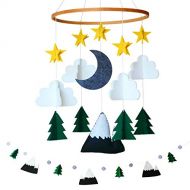 Sorrel + Fern Sorrel and Fern Baby Crib Mobile Starry Woodland Night Nursery Decoration for Boys and Girls