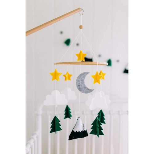  Sorrel + Fern Sorrel and Fern Baby Crib Mobile Starry Woodland Night Nursery Decoration for Boys and Girls