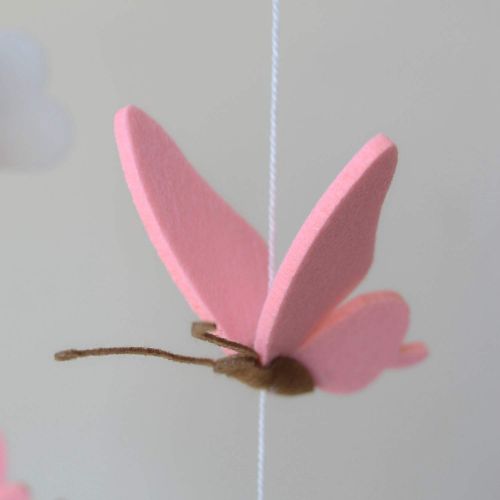  Sorrel + Fern Sorrel and Fern Baby Crib Mobile Butterflies in The Clouds Nursery Decoration for Girls