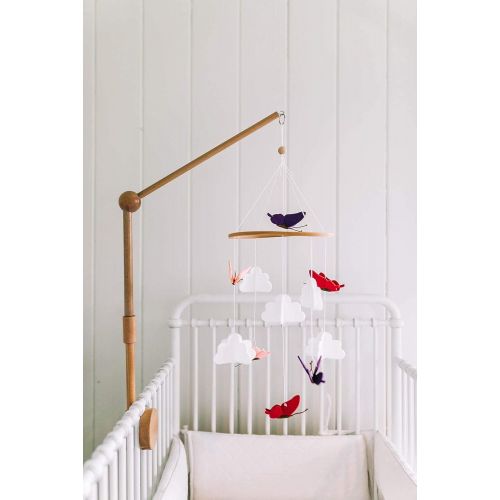  Sorrel + Fern Sorrel and Fern Baby Crib Mobile Butterflies in The Clouds Nursery Decoration for Girls