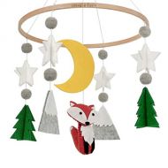 Sorrel + Fern Baby Crib Mobile Woodland Fox -Baby Shower Gift Nursery Decoration I