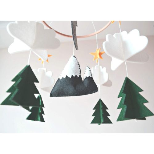  Baby Crib Mobile by Sorrel & Fern- Starry Woodland Night Nursery Decoration | Crib Mobile for Boys and Girls