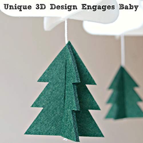  Baby Crib Mobile by Sorrel & Fern- Starry Woodland Night Nursery Decoration | Crib Mobile for Boys and Girls