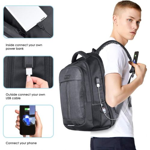  [아마존베스트]Laptop Backpack, 15.6-17 Inch Sosoon Travel Backpack for Laptop and Notebook, High School College Bookbag for Women Men Boys, Anti-Theft Water Resistant Bussiness Bag with USB Char