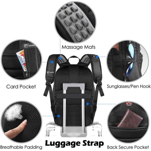  [아마존베스트]Laptop Backpack, 15.6-17 Inch Sosoon Travel Backpack for Laptop and Notebook, High School College Bookbag for Women Men Boys, Anti-Theft Water Resistant Bussiness Bag with USB Char