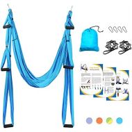 [아마존베스트]Sotech Aerial Yoga Swing Hammock Set with Carry Bag and Extension Straps, Trapezoid Sling for Home Gym, Anti-Gravity Inversion Pilates Fitness, Maximum Load 300 kg
