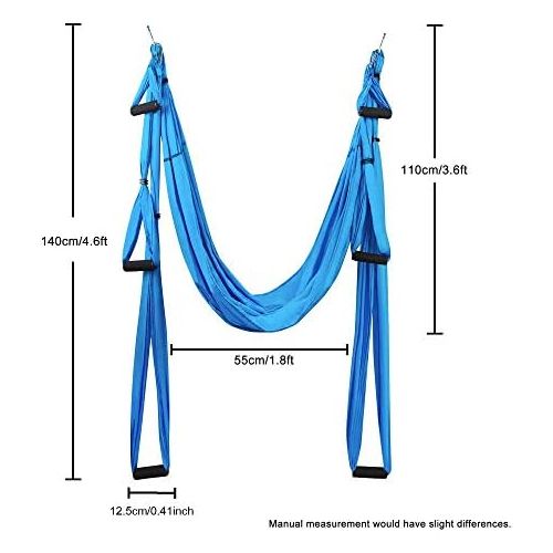  [아마존베스트]Sotech Aerial Yoga Swing Hammock Set with Carry Bag and Extension Straps, Trapezoid Sling for Home Gym, Anti-Gravity Inversion Pilates Fitness, Maximum Load 300 kg