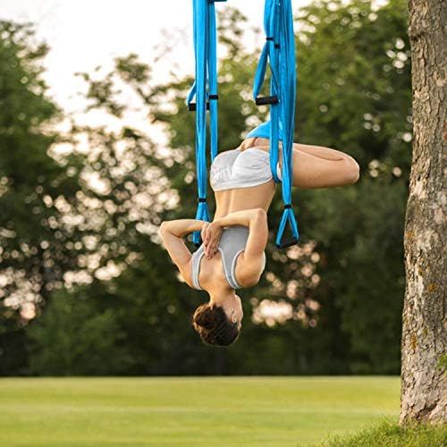  [아마존베스트]Sotech Aerial Yoga Swing Hammock Set with Carry Bag and Extension Straps, Trapezoid Sling for Home Gym, Anti-Gravity Inversion Pilates Fitness, Maximum Load 300 kg