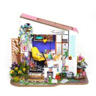 Sotihunt CuteBee Dollhouse Miniature with Furniture Wooden DIY Dollhouse Kit with Music Movenment with Led Light as Best Gift, Buildings Collection and Home Decoration for Girl