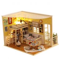 Sotihunt CuteBee Dollhouse Miniature with Furniture Wooden DIY Dollhouse Kit with Led Light as Best Gift, Buildings Collection and Home Decoration for Girl