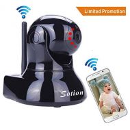 Sotion Baby Monitor, Remote Video Baby Monitor with Camera, Two Way Talk, Night Vision and Motion Detection. Pet Camera, Wireless WiFi Surveillance Security Camera with Pan and Tilt for H