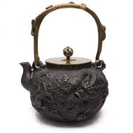 Cast Iron Teapot, Sotya Japanese Tetsubin Cast Tea Kettle with Copper Lid and Insulation Handle