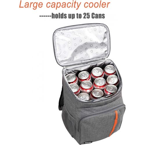  Sougayilang Cooler Backpack 25/30 Cans Large Capacity Insulated Backpack Cooler Lightweight Leak Proof Soft Cooler Bag for Men Women to Picnics, Camping, Hiking, Beach, Park, Trips