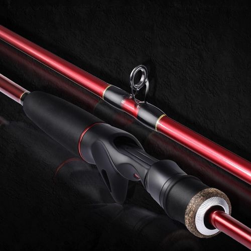  Sougayilang Fishing Rod, 30 Ton Carbon Fiber Sensitive 2 Pcs Baitcasting Rod & Spinning Rod for Freshwater or Saltwater, Tournament Quality Fishing Pole with 2 Tips for Bass