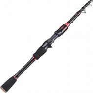 Sougayilang Telescopic Fishing Rod, Carbon Fiber Spinning & Casting Rod, Lightweight Fishing Pole Designed for Bass, Trout, Salmon, Steelhead, for Fresh & Saltwater