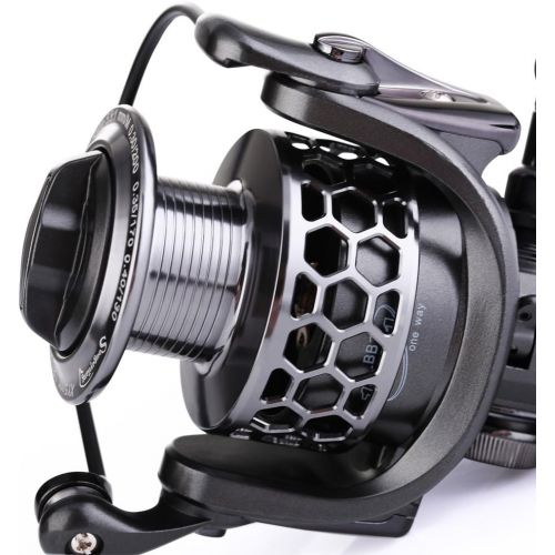  Sougayilang Fishing Reel 13+1BB Light Weight Ultra Smooth Aluminum Spinning Fishing Reel with Free Spare Graphite Spool