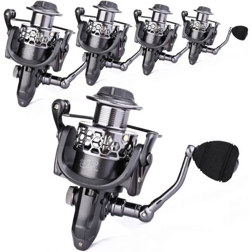  Sougayilang Fishing Reel 13+1BB Light Weight Ultra Smooth Aluminum Spinning Fishing Reel with Free Spare Graphite Spool