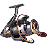Sougayilang Spinning Fishing Reels with Left/Right Interchangeable Collapsible Wood Handle Powerful Metal Body 5.2:1/5.1:1 Gear Ratio Smooth 11BB for Inshore Boat Rock Freshwater S