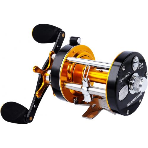  Sougayilang Fishing Reels Round Baitcasting Reel - Conventional Reel - Reinforced Metal Body and Supreme Star Drag