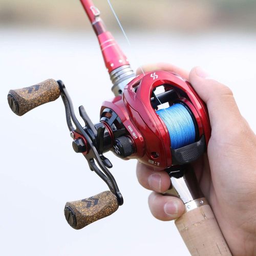  Sougayilang Fishing Baitcasting Reels, 8:1 Gear Ratio Super Smooth Baitcast Reel with Magnetic Braking System, 9 + 1 Ball Bearings Anti-Corrosion Baitcaster Reel