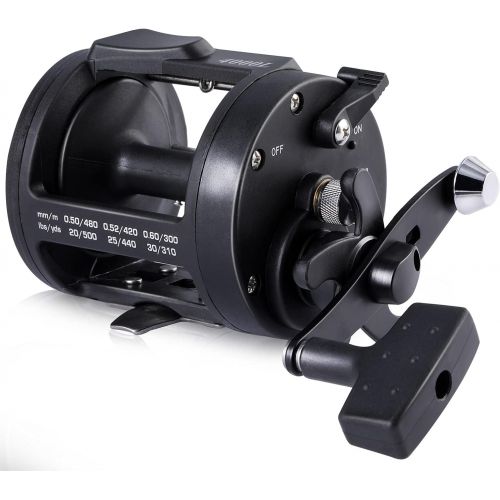  Sougayilang Round Baitcasting Fishing Reel for Catfish, Salmon/Steelhead, Striper Bass, Pike,Inshore Surf Fishing Reels, Conventional Reel