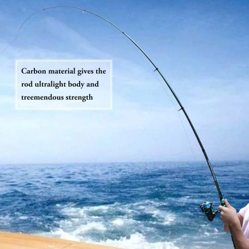  Sougayilang Fishing Rod Reel Combos,24Ton Carbon Fibre,Portable Telescopic Fishing Pole Spinning reels for Travel Saltwater Freshwater Fishing