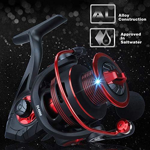  [아마존베스트]Sougayilang Fishing Reels with Lightweight Saltwater Spinning Reel 17.9kg Carbon Fiber Pull 12+1BB Ultra Smooth Aluminum Inshore Reel for Saltwater or Freshwater