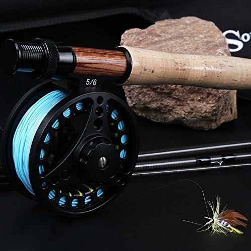  [아마존베스트]Sougayilang Fly Fishing Rod with Lightweight Portable Fly Rod and CNC Machined Aluminum Alloy Fly Fishing Complete Pack