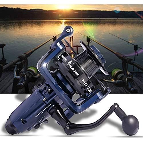  [아마존베스트]Sougayilang Baitrunner Fishing Reel 13+1 Stainless Steel BB Carbon Fiber Spinning Reel for Catfish Walleye Striped Bass with Spare Spool