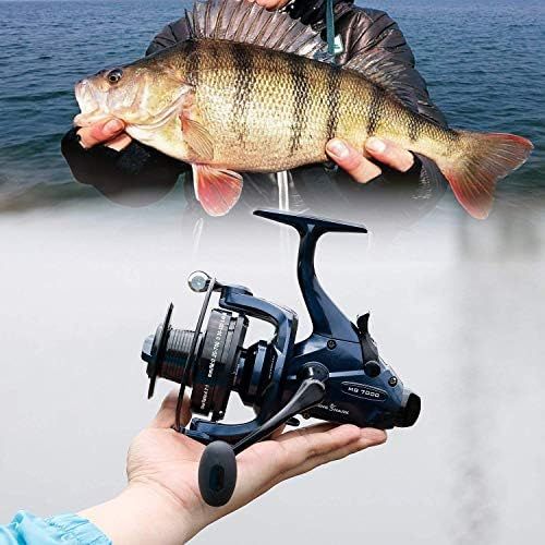  [아마존베스트]Sougayilang Baitrunner Fishing Reel 13+1 Stainless Steel BB Carbon Fiber Spinning Reel for Catfish Walleye Striped Bass with Spare Spool