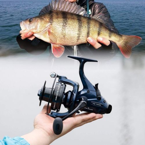  [아마존베스트]Sougayilang Baitrunner Fishing Reel 13+1 Stainless Steel BB Carbon Fiber Spinning Reel for Catfish Walleye Striped Bass with Spare Spool