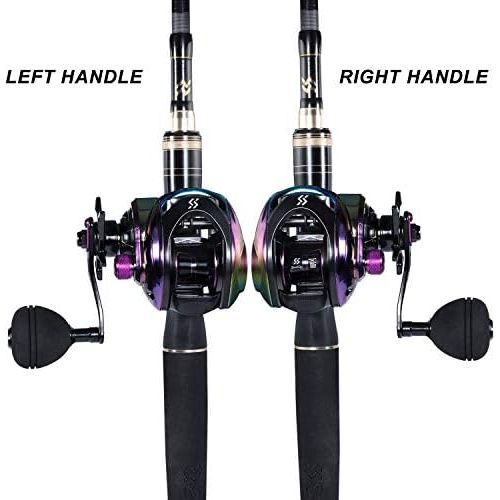  [아마존베스트]Sougayilang Baitcasting Reels - Colorful Fishing Reel, High Speed Baitcaster with 9+1 Bearings, Gear Ratio 8.0:1, Magnetic Brake System, Power Grip Casting Reels