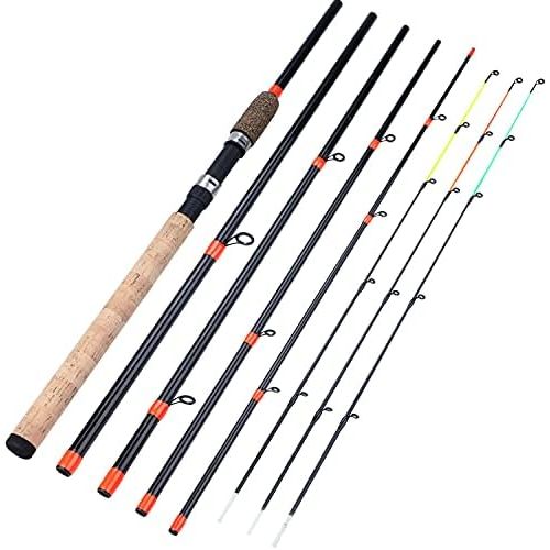  [아마존베스트]Sougayilang Feeder rod with 3 tips, portable fishing rod, spinning casting, travel rod, full range action carp coarse rod.