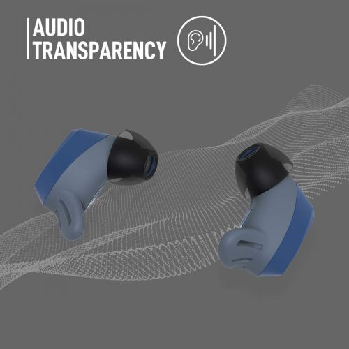  Soul Electronics Soul S-FIT True Wireless Earbuds - in Ear Headphones IP67 Waterproof, Freebit Wing Tips, Bluetooth, Transparency Mode, Touch Control Shock Resistance (Blue)