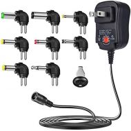 [아마존베스트]SoulBay 12W Universal Multi Voltage AC/DC Adapter Switching Power Supply with 6 Selectable Adapter Plugs, Suitable for 3 V to 12 V Device