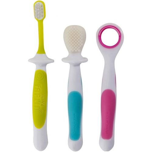  [아마존베스트]SoulGenie Infant Oral Hygiene Combo - Baby Gift Set - 3 Stage Oral Care Kit