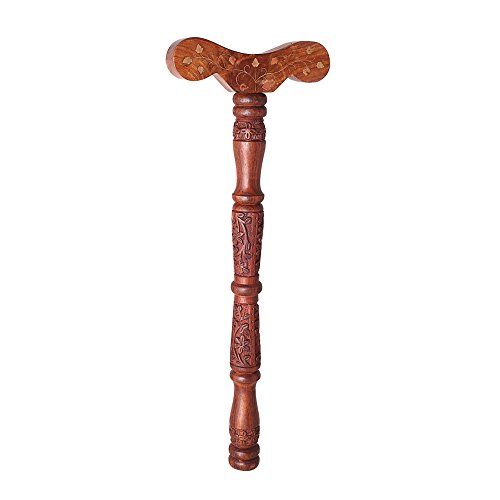  SoulGenie HealthAndYoga(TM) Yoga Danda - Wooden Staff - for Improved Breath Flow in Nostrils and for Yoga Practices