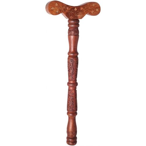  SoulGenie HealthAndYoga(TM) Yoga Danda - Wooden Staff - for Improved Breath Flow in Nostrils and for Yoga Practices