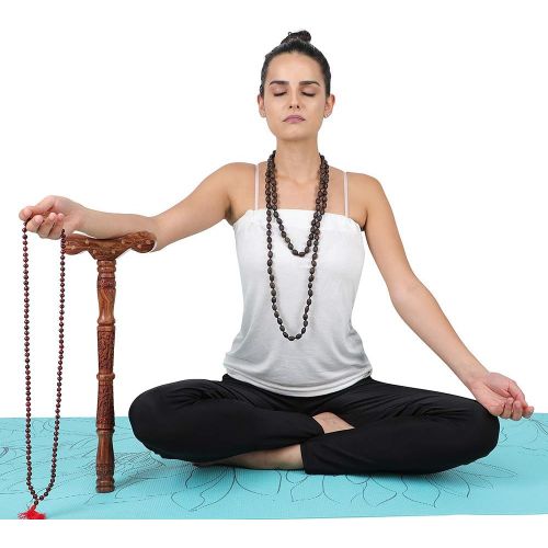  SoulGenie HealthAndYoga(TM) Yoga Danda - Wooden Staff - for Improved Breath Flow in Nostrils and for Yoga Practices