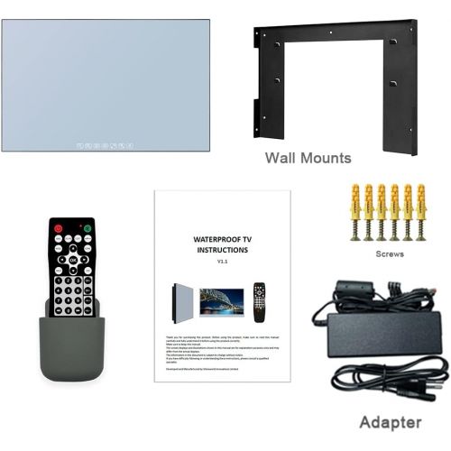 Soulaca 22 inches Magic Smart Mirror LED Bathroom TV Android Smart Television Waterproof Integrated WiFi&Bluetooth ATSC Touch Keys 2022 Model