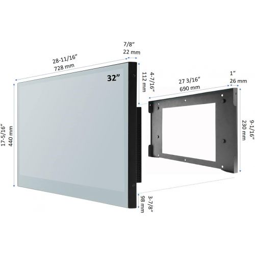  Soulaca 32 inch Bathroom Smart TV Mirror LED Television Waterproof WiFi Bluetooth Android SPA Big Screen 2022 Model