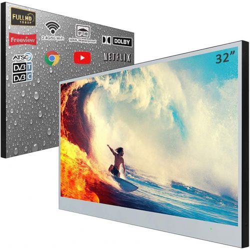  Soulaca 32 inch Bathroom Smart TV Mirror LED Television Waterproof WiFi Bluetooth Android SPA Big Screen 2022 Model