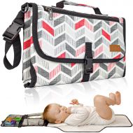 [아마존베스트]Soultisfy Portable Diaper Changing Pad - Diaper Travel Changing Pad - Perfect for Infant & Baby - Build-in Extra Big Cushioned Pillow, Shoulder and Stroller Strap, and 6 Pockets - by Soultis
