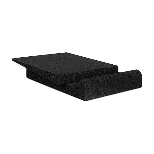  Sound Addicted - Studio Monitor Isolation Pads for 3-4.5 inches Small Speakers, Pair of 2 High Density Dampening Acoustic Stands Foam which Fits Most Bookshelf’s and Desktops | SMPad 4